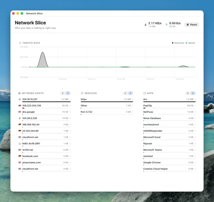 NetFluss 2.5 mit neuem Feature namens "Network Slide"